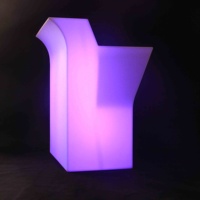 Comptoir de bar moderne à LED pour la maison, mobilier d'extérieur pour mariages et événements, en plastique rotomoulé pour hôtels