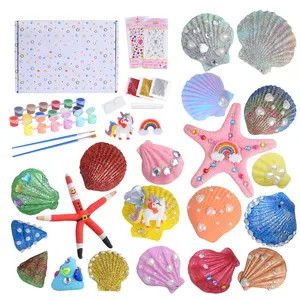 Seashell Painting Kit Gift Toys Arts and Crafts Painting Kit DIY Creative Toy for Kids Christmas Gifts Birthday/