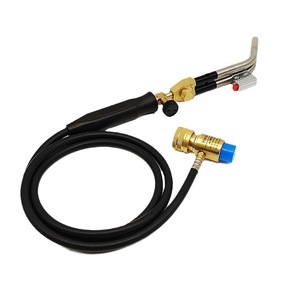 Antorcha de soldadura de doble cabezal Mapp Torch 1800C con boquilla angular para reparación de refrigeración, gas mixto, chapado en cobre - Product Image 4