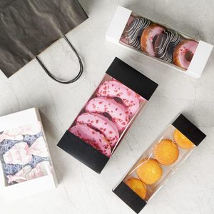 Cajas para Pastelería, Cajas Desechables para Donuts con Ventana Transparente, Cajas de Papel Negro para Empacar Galletas, Muffins, Cupcakes y Mini Pasteles - Product Image 6