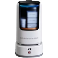 Robot Serveur Intelligent Commercial No.9 pour Hôtels, avec Évitement d'Obstacles, Capacité à Monter les Escaliers sur Plusieurs Niveaux, Blanc, Batterie 24V