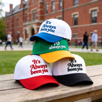 Op maat gemaakte 3D geborduurde logo-stijl structuur katoenen sport pet voor dames, 5-delige baseballcap, Gorras petten voor heren