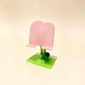 Low MOQ Acrylic Phone Stand Custom Printing Smiley Universal Adjustable Anti-slip Base Mini Pad Stand for Home &amp; Office - Product Image 1