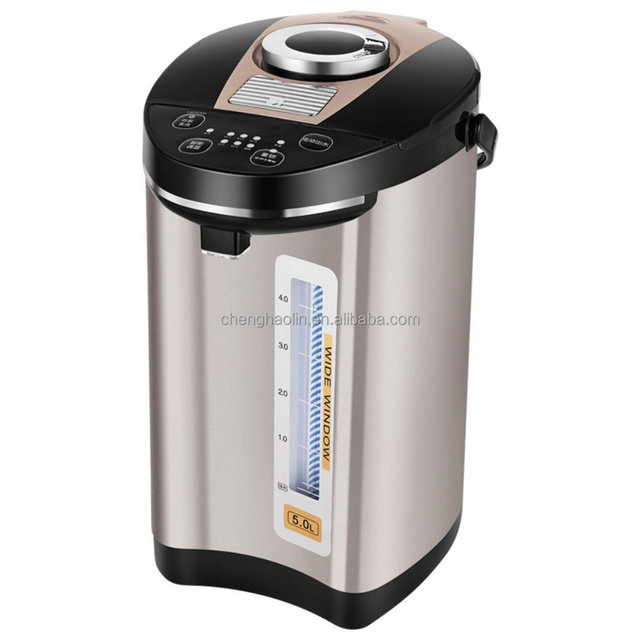 5.0L 5.5L Stainless Steel Electric Temperature Control Keep Warm 4-Stage Digital Display Home Office Electric Thermo Pot