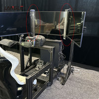 Cockpit de simulation de course compact en aluminium compatible avec les volants Logitech G29/G923 et Thrustmaster pour simulateur de course