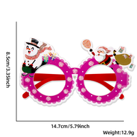Boîte cadeau argentée, décorations de Noël, lunettes, accessoire amusant pour photomaton pour les réunions de Noël, les dîners en famille et les cadeaux