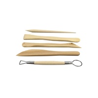 Juego de 5 Herramientas de Cerámica de Madera, Herramientas para Esculpir y Tallar Arcilla, Kit de Herramientas para Modelar Cerámica, para Arte de Cerámica DIY