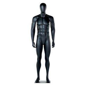 Manichino Nero a Corpo Intero con Testa per Esposizione di Abbigliamento Maschile, Negozi di Abbigliamento, Sport come Basket e Corsa - Product Image 1