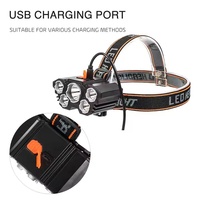 Shingel USB phare Rechargeable 3 lumière 180 réglage de l'azimut Portable léger lampe frontale 5 Led Patch lampe lumière de travail