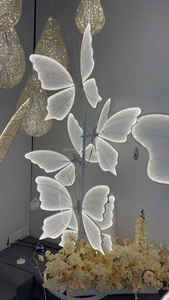 Nueva llegada de accesorios de boda mariposa eléctrica arco de luz fiesta Eventos Decoración colgante Led alas de mariposa para la decoración del techo de la boda - Product Image 5