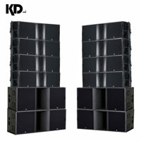 Sistema de Sonido para Conferencias con 8 Altavoces Line Array Duales KD-2 de 12 Pulgadas y 4 Subwoofers Duales KD-28 de 18 Pulgadas