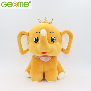 Peluche de elefante personalizado, peluche suave con corona - Product Image 5