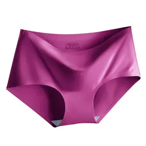 Sous-vêtements Sans Couture en Soie Glacée de Haute Qualité pour Femmes, Culotte Une Pièce Taille Moyenne Sexy et Confortable, Respirante – Vente en Gros - Product Image 4