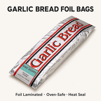 Sacs à pain à l'ail en aluminium laminé, résistants à la chaleur, thermoscellables, pour baguette, emballage de boulangerie, logo personnalisé, vente en gros