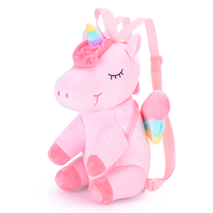 Dibujos animados OEM <span class=keywords><strong>Unicornio</strong></span> Animal relleno Felpa Mochilas escolares <span class=keywords><strong>Bolso</strong></span> de hombro - Product Image 3