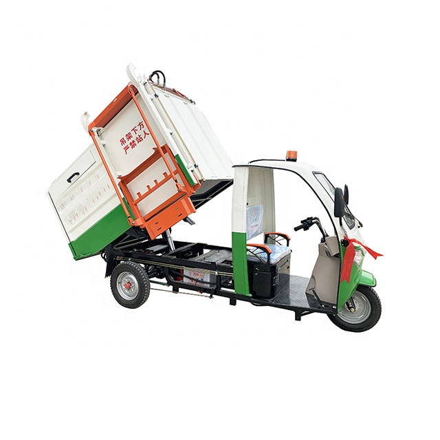 Трехколесный перезаряжаемый подъемник для мусорного бака, грузовик для городского сбора мусора, транспортное средство, Электрический трехколесный боковой тропический автомобиль