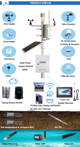 محطة أرصاد جوية صناعية أوتوماتيكية متعددة المعايير CDQ-T0C مع حل مراقبة عن بعد وشاشة لمس LCD ومقاومة للماء IP65 ودعم OEM - Product Image 3