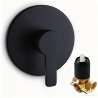 Mitigeur de douche encastré en laiton, monocommande chaud/froid, finition chrome, fonction simple, robinet mural pour salle de bain