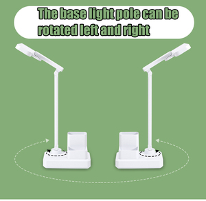 Đèn LED Gấp Bảo Vệ Mắt Đèn Bàn Đọc Sách Học Tập Cầm Tay Cảm Ứng Sạc Được USB Màu Trắng - Product Image 6