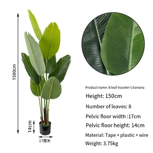 <span class=keywords><strong>Plante</strong></span> Artificielle du Voyageur Banane <span class=keywords><strong>Canna</strong></span> Feuilles Épaissie Pot Plancher <span class=keywords><strong>Plante</strong></span> Verte-149 - Product Image 5