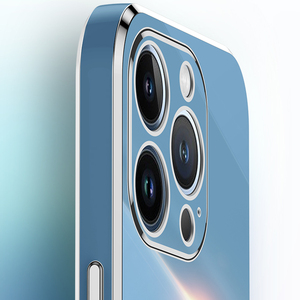 Xinli อุปกรณ์เสริมโทรศัพท์มือถือสำหรับ <span class=keywords><strong>iPhone</strong></span> 15 14 <span class=keywords><strong>13</strong></span> 12 11 Plus <span class=keywords><strong>Pro</strong></span> <span class=keywords><strong>MAX</strong></span> กรอบขอบทองชุบไฟฟ้าเคสโทรศัพท์ TPU กันตก - Product Image 6