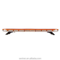 Barre lumineuse de signalisation à LED ambre super lumineuse à profil bas SENKEN 12V 24V, clignotante pour véhicule d'urgence