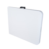 Table pliante rectangulaire portable en HDPE blanc de 6 pieds, facile à nettoyer et étanche à l'humidité pour l'extérieur et la cuisine