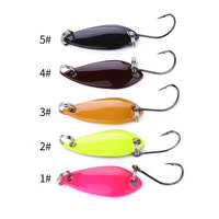 Grosir SP214 3cm 2.6g umpan Spinner logam sendok umpan pancing dengan kait tunggal
