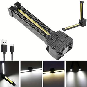 ไฟทำงานแบบพับได้สองด้าน COB รุ่นใหม่ - แม่เหล็กแรงสูงและตะขอสำหรับซ่อมและบำรุงรักษารถยนต์ - Product Image 4