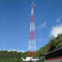 Tour Galvanisée Autoportante pour Antenne de Communication Réseau Mesh Internet Sans Fil