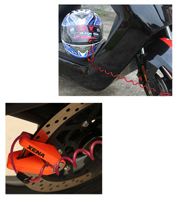 Bolsa de freno de disco de seguridad para rueda de motocicleta, cuerda de advertencia con Cable de resorte, antirrobo, 120cm - Product Image 5