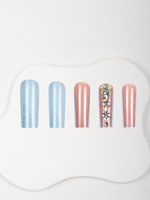 Uñas Postizas de Lujo al por Mayor, Uñas Artificiales con Cristales 3D y Brillantina, Reutilizables, Hechas a Mano