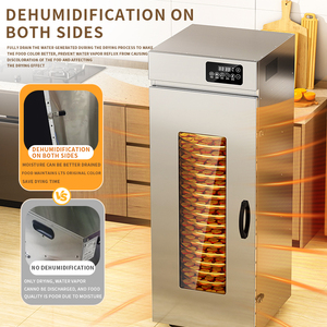 Máquina deshidratadora comercial de acero inoxidable para vegetales, deshidratador de alimentos, secador profesional de frutas con 22 bandejas giratorias - Product Image 2