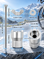Outil de démontage de corps de moyeu de vélo VXM en acier inoxydable chromolybdène, douille fendue haute dureté, clé de moyeu