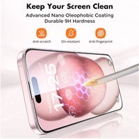 Protection d'écran en verre trempé 18/17/16/15/14/13 Plus/Pro/XS Max/XR/7/8/6s Plus/11/12 2.5D Ultra-fin 0.33mm Dureté 9H 3