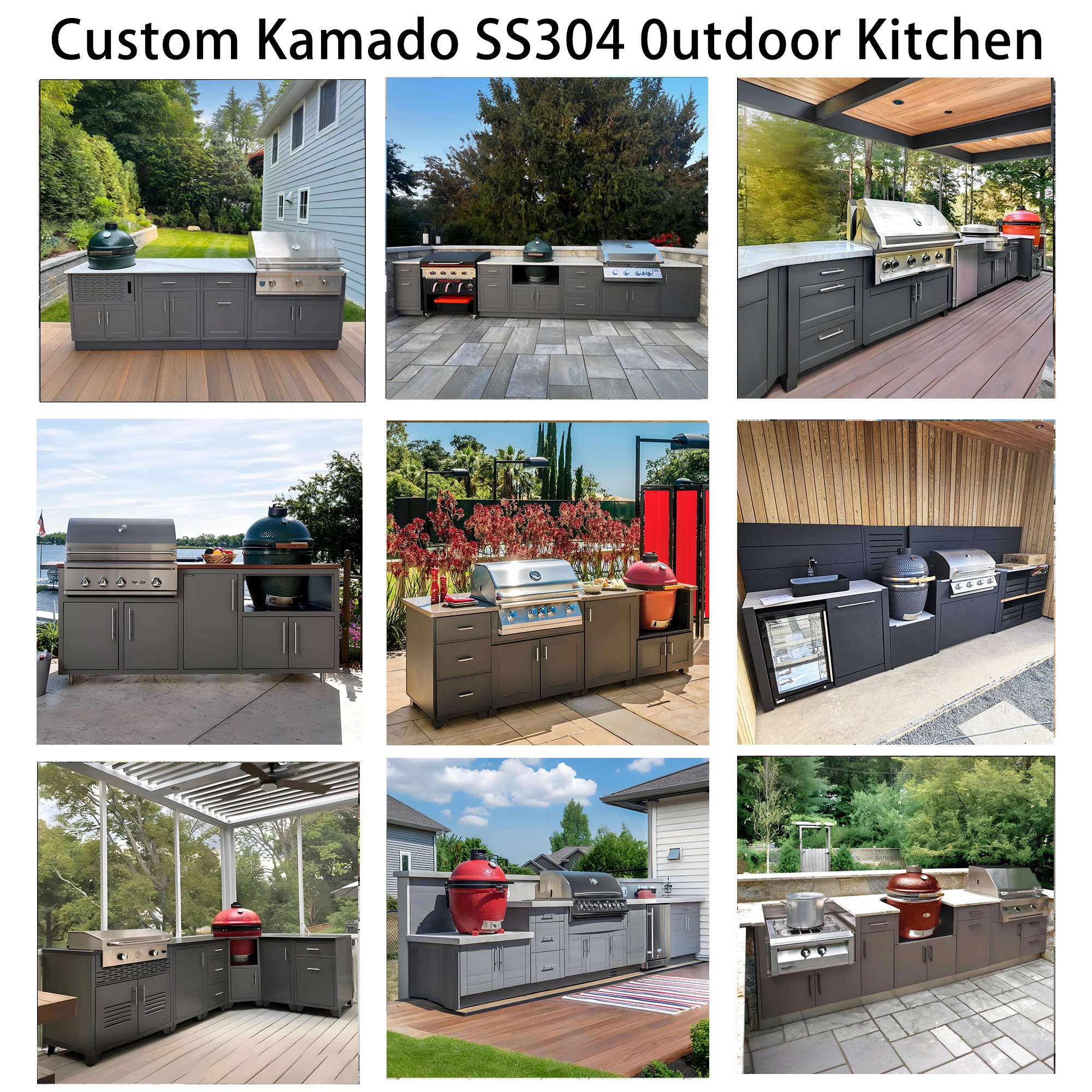 Cocina Exterior Personalizada de Acero Inoxidable 304