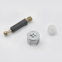 Fournisseur de quincaillerie de connexion 3-en-1 en plastique pour meubles, armoires et placards ; Type à roue excentrique