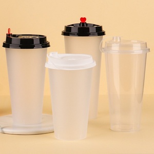 Gobelets en PP transparent de qualité alimentaire à paroi simple avec couvercles anti-fuite pour les boutiques de bubble tea, café et boba/lait au thé personnalisables - Product Image 3