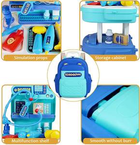 2 में 1 ksf ब्रांड प्लास्टिक डॉक्टर रोल-प्ले टॉय बैकपैक सिमुलेशन प्रोप्स बच्चों के लिए चिकित्सा नाटक खेल डॉक्टर किट - Product Image 4