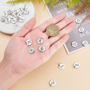 Ciondoli per bambini in acciaio inox segno zodiacale per bracciale collana e portachiavi gioielli 12 astrologia <span class=keywords><strong>oroscopo</strong></span> accessori - Product Image 6