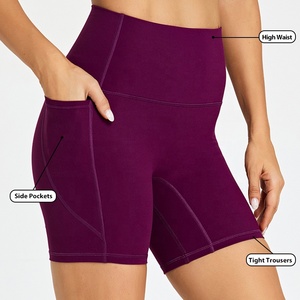 T-Line Tight Nude Hip Lift Gym Shorts Pocket High Waist Sports Cycling Shorts pour femmes - Product Image 2