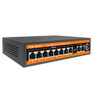 Conmutador PoE de fábrica 4 8 <span class=keywords><strong>16</strong></span> 24 puertos montaje en rack 10/100M y 1000M Gigabit no gestionado 48V conmutador de fibra Ethernet PoE para cámara IP CCTV - Product Image 6