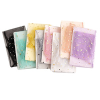 Chaussettes d'été coréennes multicolores minces et transparentes à paillettes et étoiles Chaussettes longues en tulle