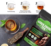 Thé énergétique naturel de maca de qualité supérieure OEM, anti-fatigue, amélioration de l'immunité, thé stimulant l'énergie pour hommes MAX