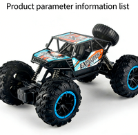 2,4G Großes RC-Auto mit 45-Grad-Steigfähigkeit, TPR-Antirutsch-Reifen, Geländewagen, Spielzeug für Jungen, Stunt-Auto
