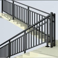 Balustrades en aluminium de style moderne, piquets de terrasse, garde-corps et clôture pour balcon - Assemblage facile, design moderne, modélisation 3D