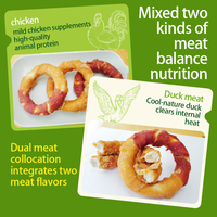 Friandises pour chiens : Bouchées de viande séchée de poulet et de canard, enveloppées de lait de chèvre et de calcium, pour l'entraînement et la santé dentaire, directement de l'usine