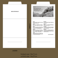 Carte postale pliée personnalisée, carte de remerciement de luxe sur mesure, carte d'instructions d'emballage