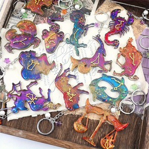 2 jeux de moules en silicone pour les 12 signes du zodiaque, boucles d'oreilles, accessoires, pendentifs, décoration intérieure. - Product Image 4