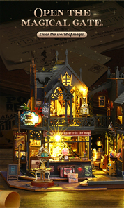 Vente en gros de maisons miniatures magiques assemblées à la main, puzzle en bois 3D, ornement artisanal fantastique créatif, cadeau personnalisé pour la décoration de la maison - Product Image 3